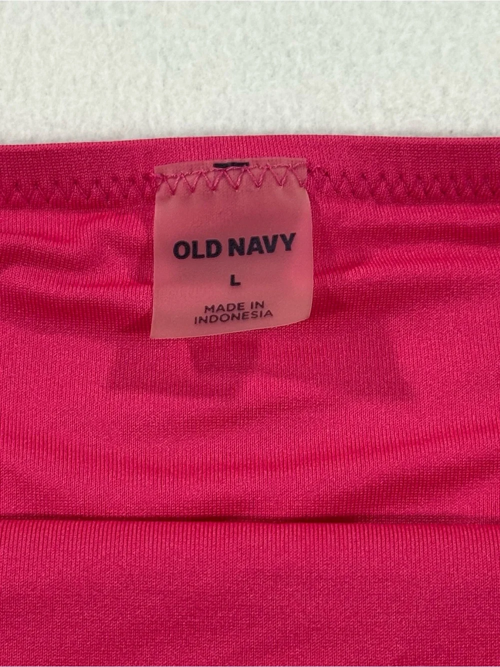 Old Navy Girls' Hot Pink Scalloped One Shoulder High Waist Bikini Set L 10-12